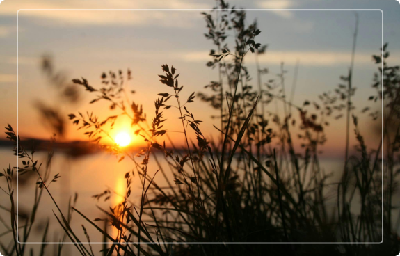 sunset view over water