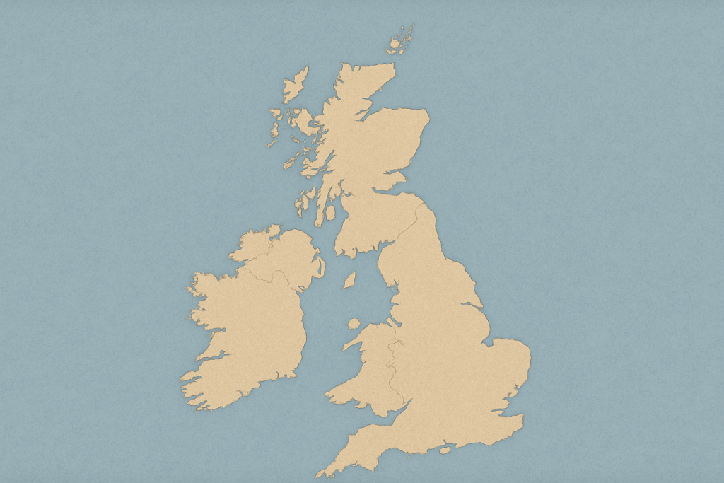 Local Direct Cremation Services across the UK. An image of a map of the UK to demonstrate the locations.