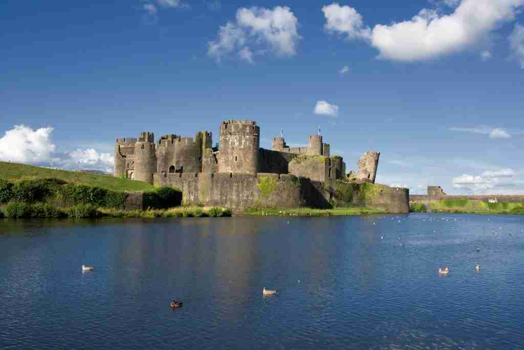 direct cremation in Caerphilly - image of Caerphilly Castle across the lake for location