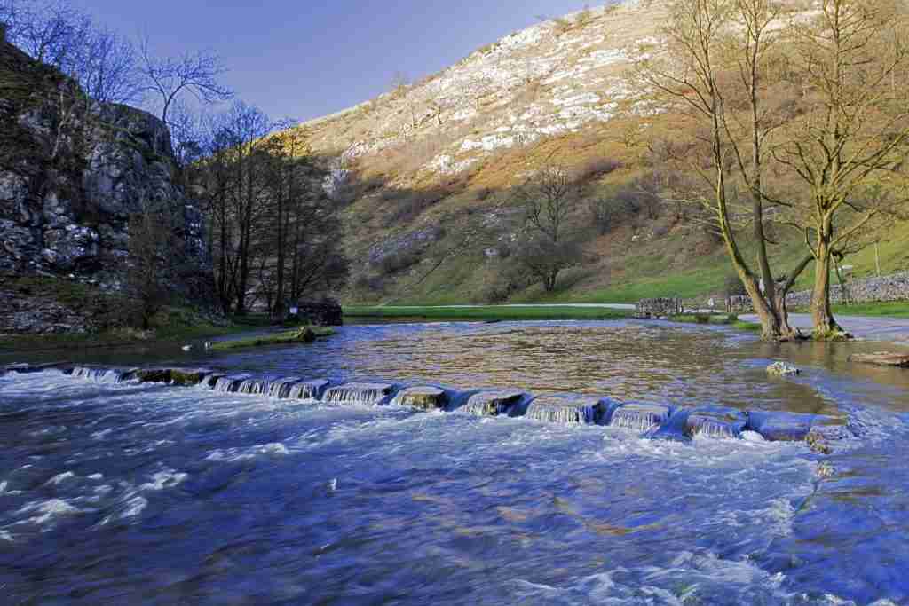 Direct Cremation in Derbyshire - image of the Dovedale stepping stones for location