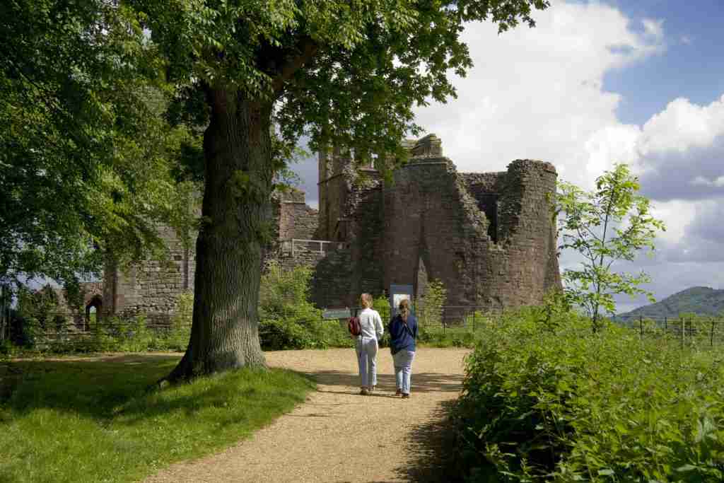 direct cremation in herefordshire (2) - Goodrich Castle The Wye Valley Herefordshire on a cloudy day