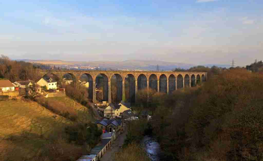 direct cremation in merthyr tydfil - cef coed viaduct on a crisp day
