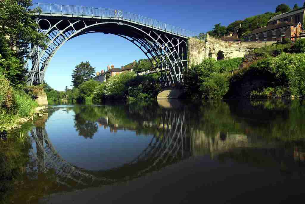 direct cremation in shropshire - ironbridge in telford on a clear day