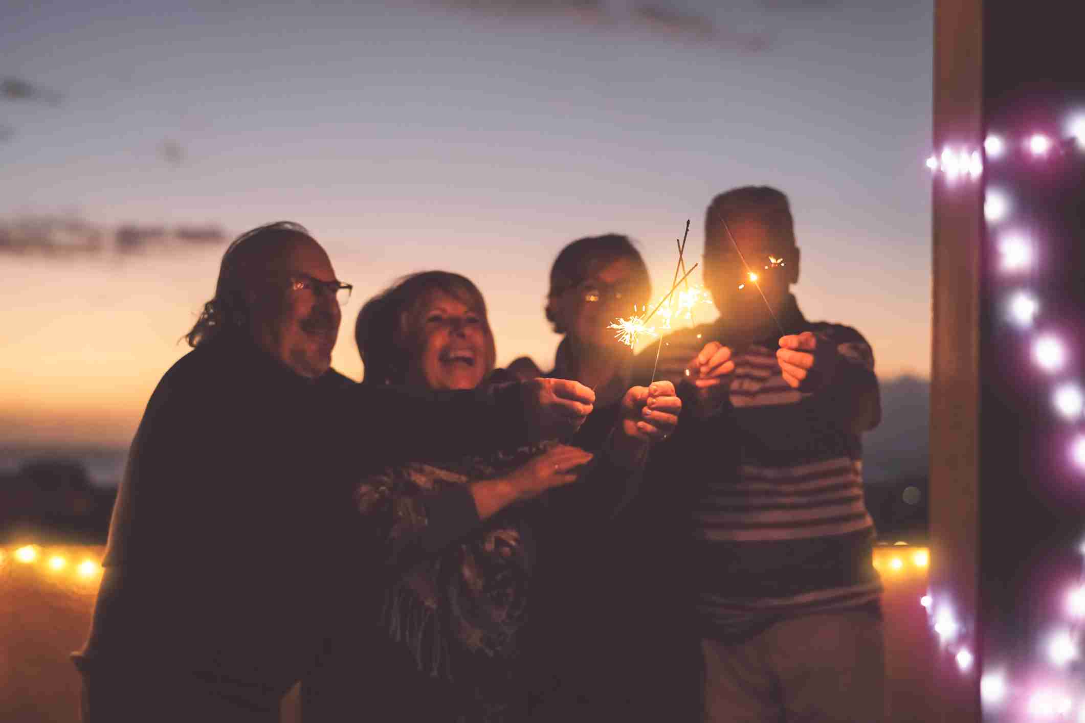 how to plan a celebration of life - Seniors Friends Having Fun Celebrating Together Outdoors
