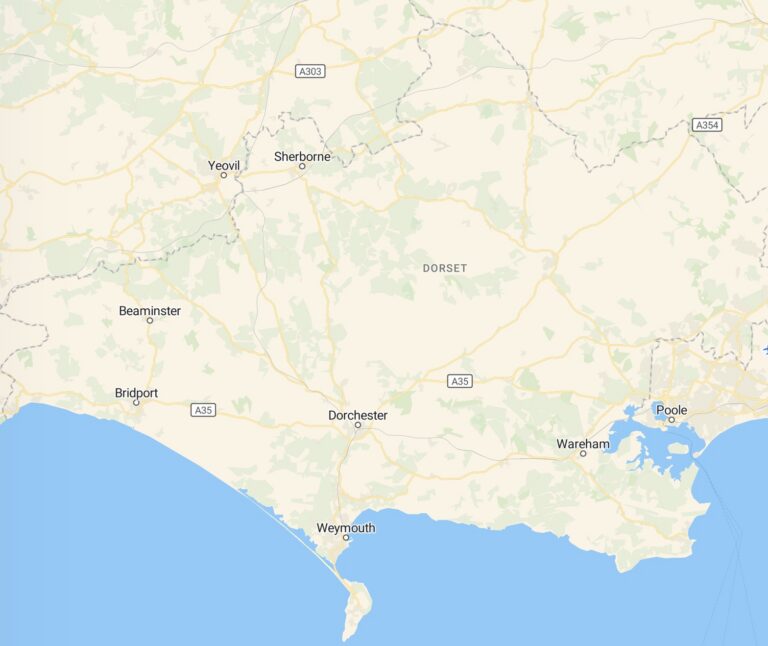 Best Direct Cremation in Dorset- County Map