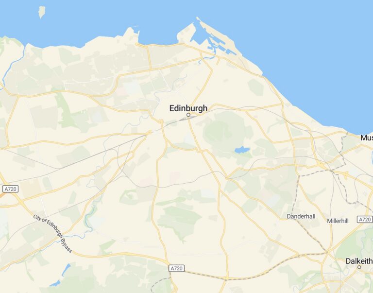 Best Direct Cremation in Edinburgh- County Map