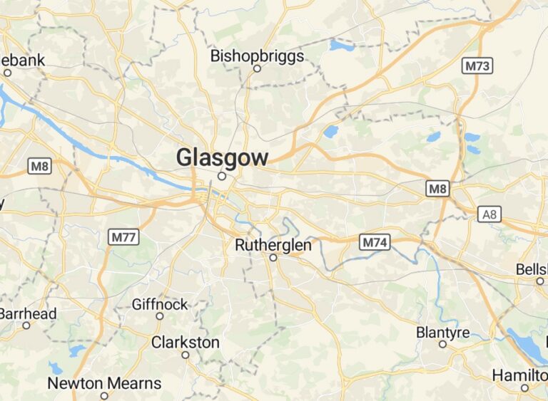 Best Direct Cremation in Glasgow- County map