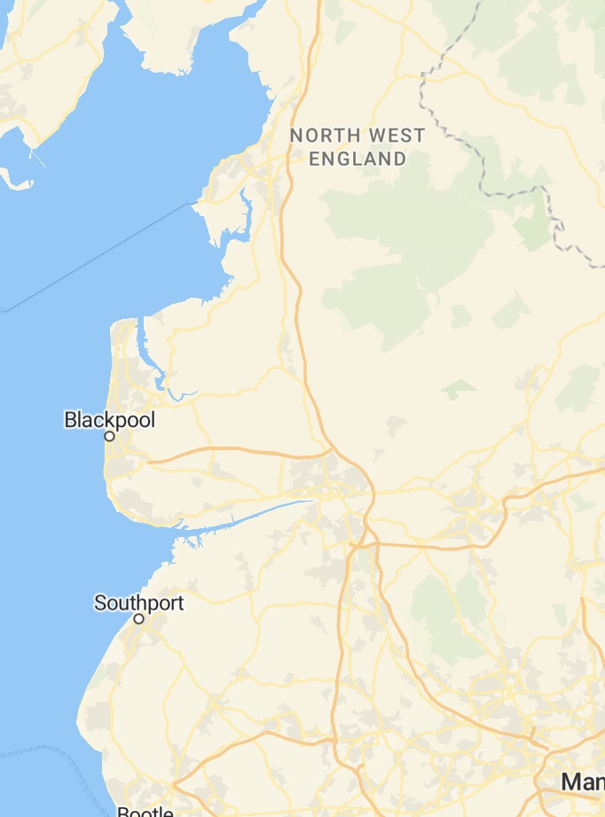 Best Direct Cremation in Lancashire- County Map