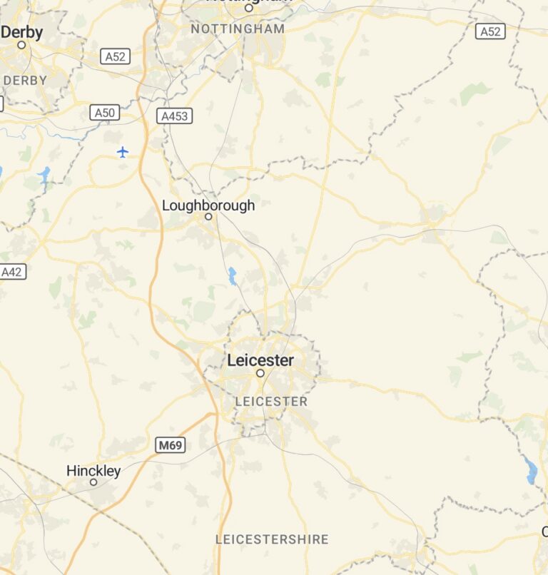 Best Direct Cremation in Leicestershire- County Map
