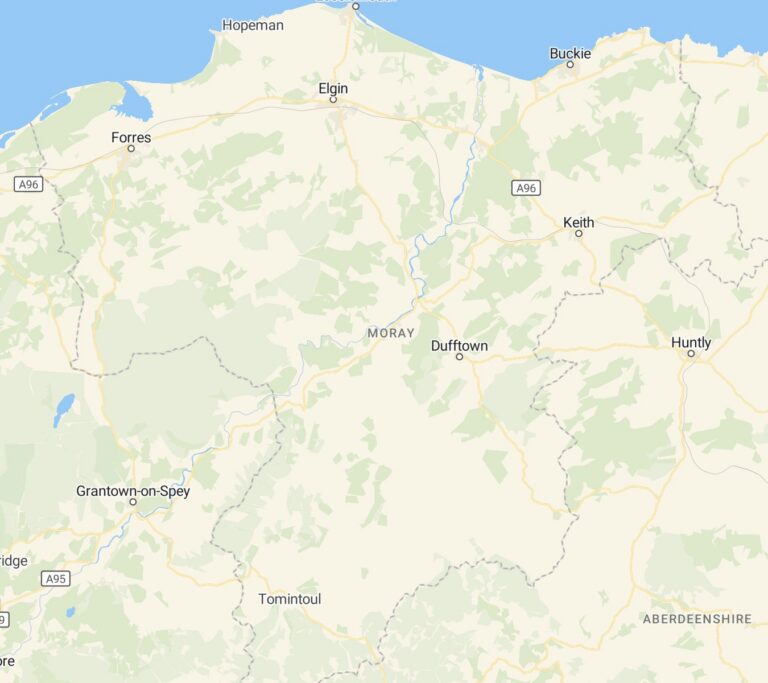 Best Direct Cremation in Moray- County Map