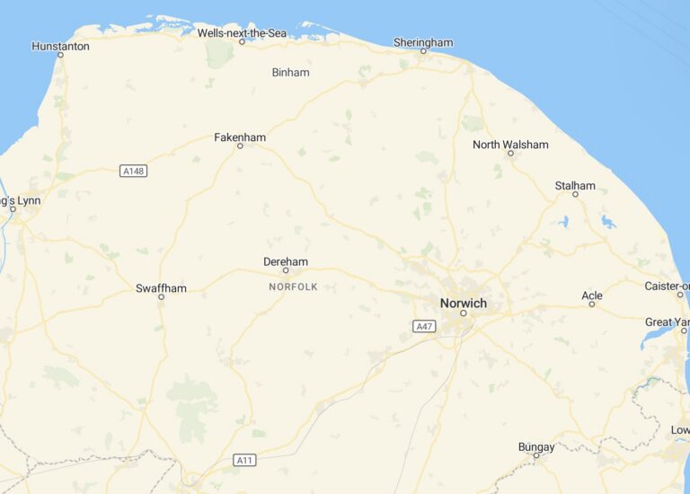 Best Direct Cremation in Norfolk- County Map