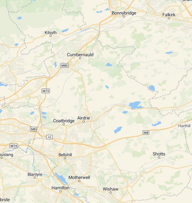 Best Direct Cremation In North Lanarkshire- County Map