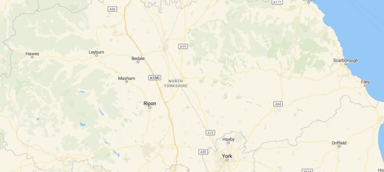 Best Direct Cremation in North Yorkshire- County Map