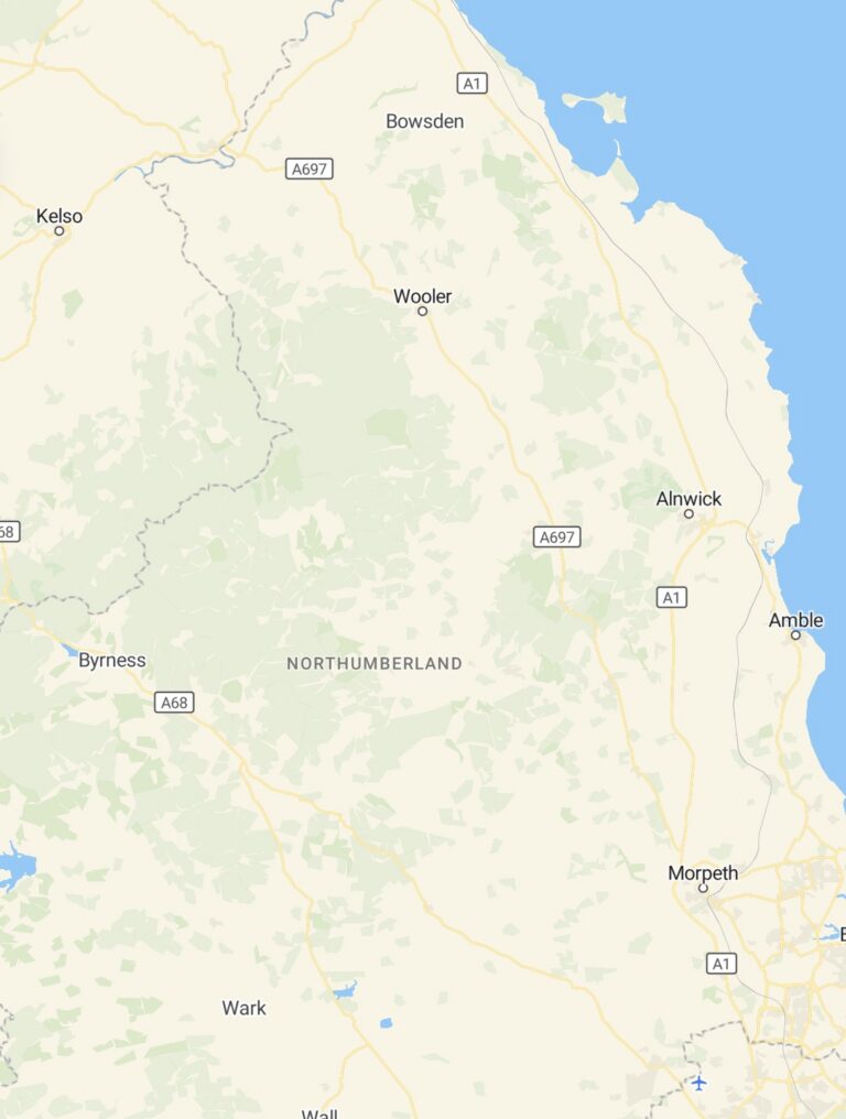 Best Direct Cremation in Northumberland- County Map