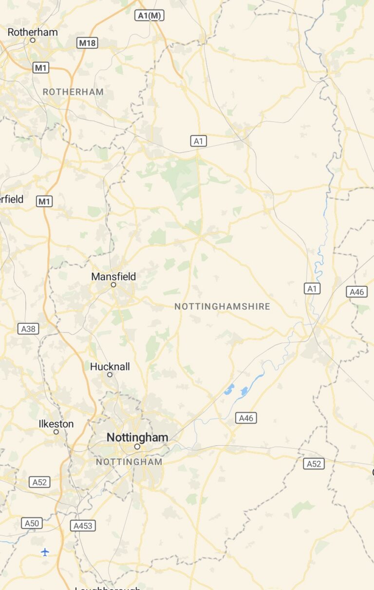 Best Direct Cremation in Nottinghamshire - map