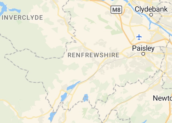 Best Direct Cremation in Renfrewshire - map