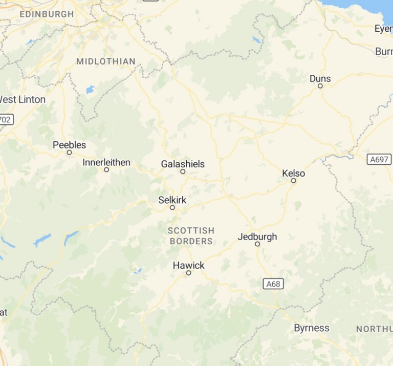 Best Direct Cremation in Scottish Borders - map