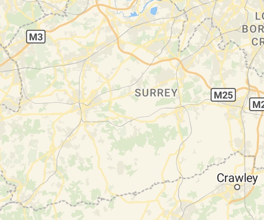 Best Direct Cremation in Surrey - map