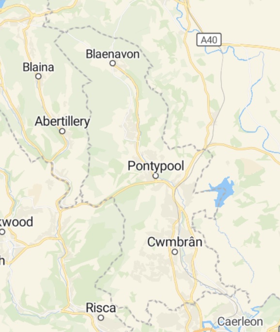 Best Direct Cremation in Torfaen - map