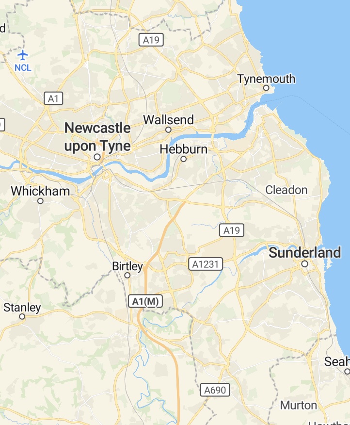 Best Direct Cremation in Tyne and Wear - map