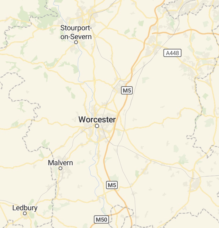 Best Direct Cremation in Worcestershire - map